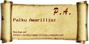 Palku Amarillisz névjegykártya